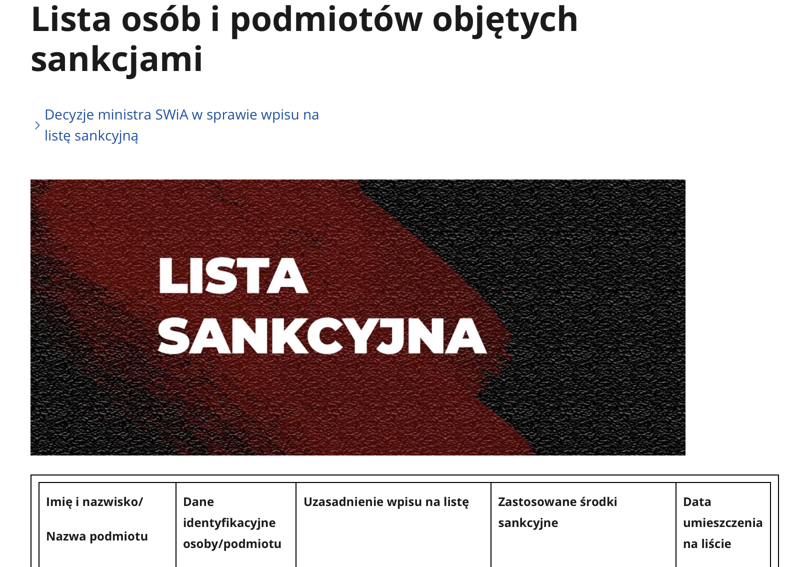 Listy sankcyjne jaki jest ich cel inbillo zarz dzanie