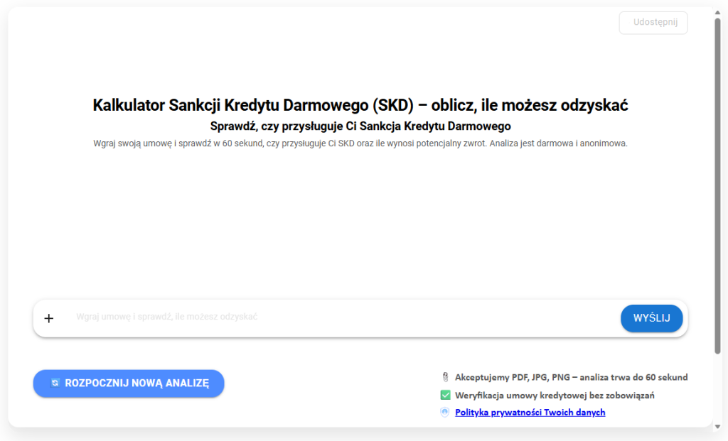 sankcja kredytu darmowego w 2026 roku